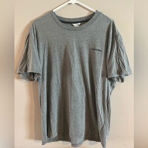 Official Calvin Klein Logo Gray T Shirt -‎ Size XL